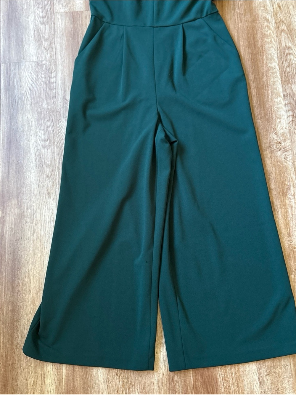 Calvin Klein Teal Emerald Jumpsuit Women’s 6 Wide Leg Tie Back ** - Picture 3 of 13